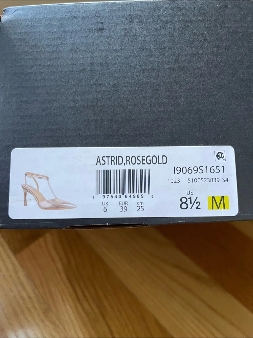 Naturalizer Astrid T-Strap Pointed Toe Dress Pumps – Rose Gold – Size 8.5 – NWT